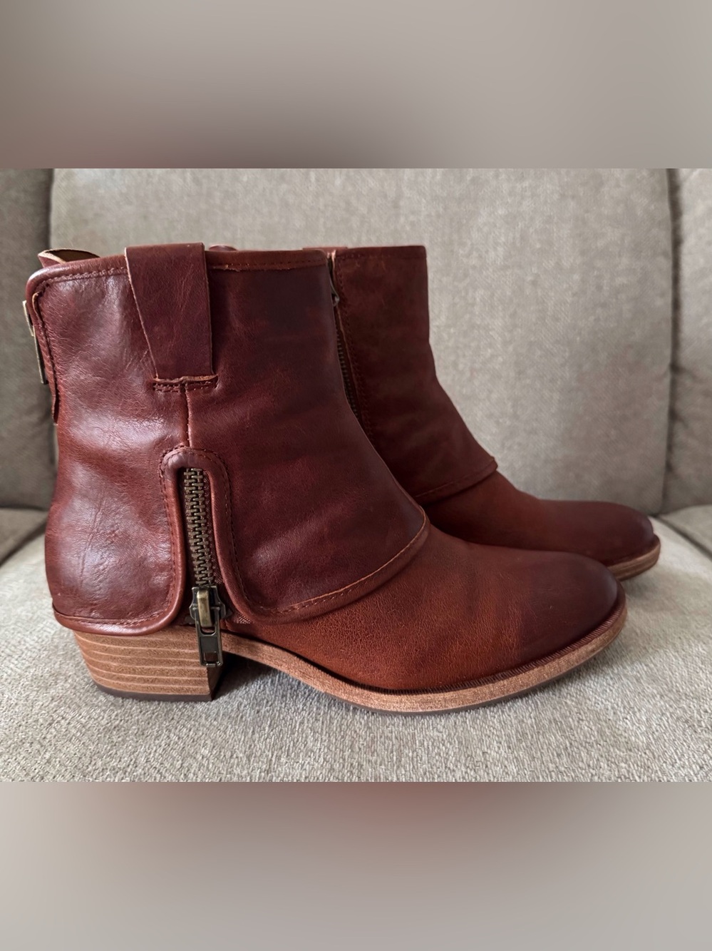 Gorgeous Kork-Ease Kalista Leather Zip Boots Tan Rum (Brown) Women’s 8M - Picture 7 of 7